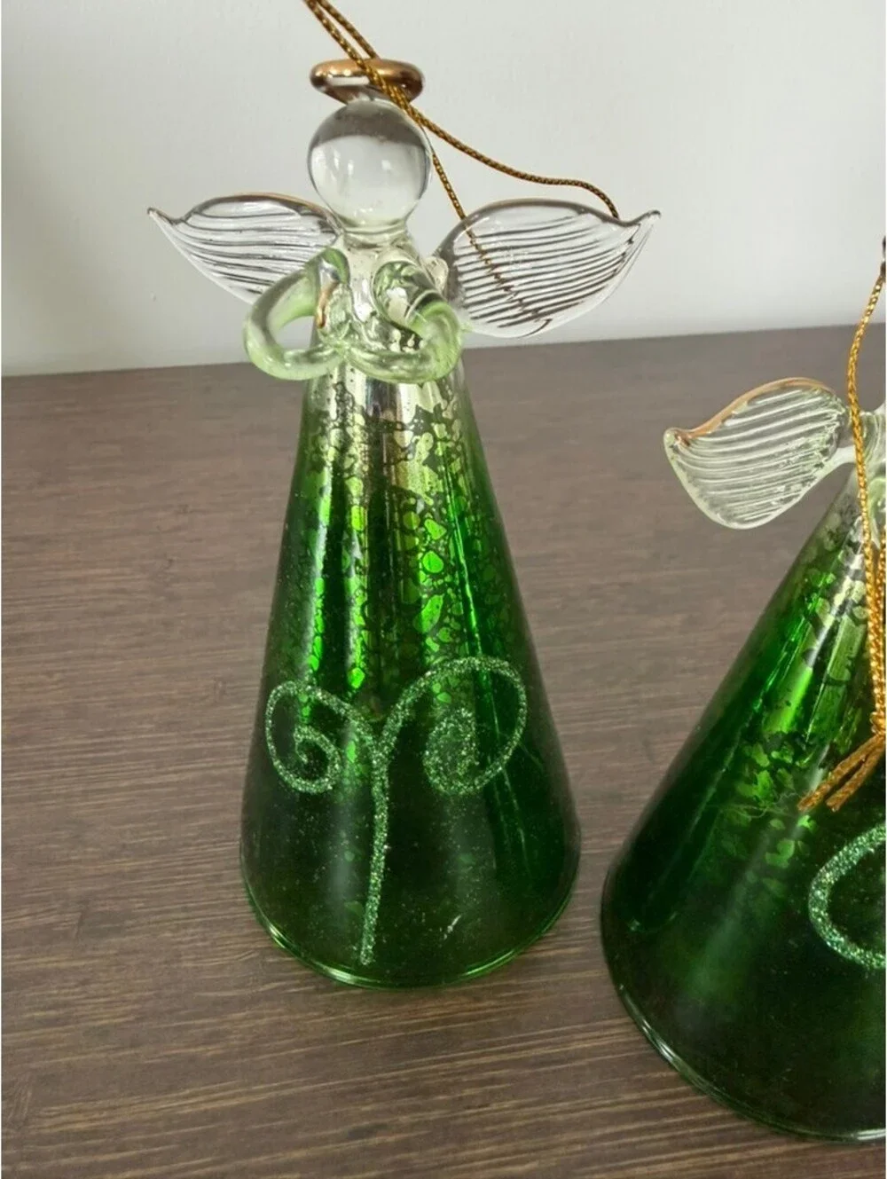 Glass Angel Holiday Ornaments